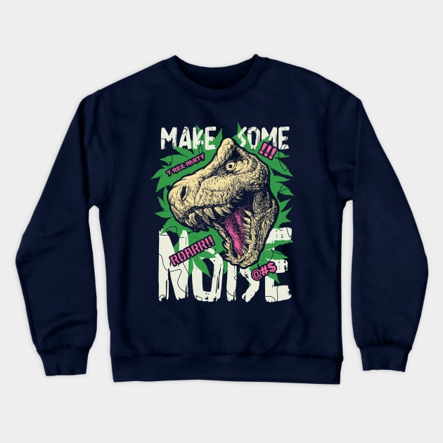 T-Rex Party: Roar with Jurassic Style! Crewneck Sweatshirt by WorldDinosaurs